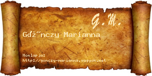 Gönczy Marianna névjegykártya